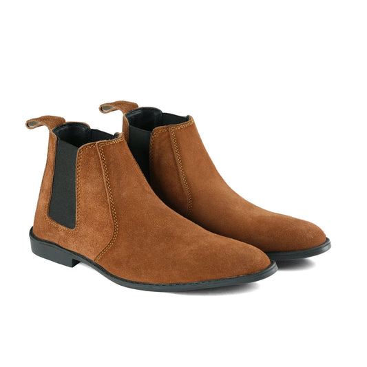 Velour Brown Suede Chelsea