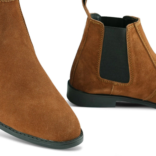 Velour Brown Suede Chelsea
