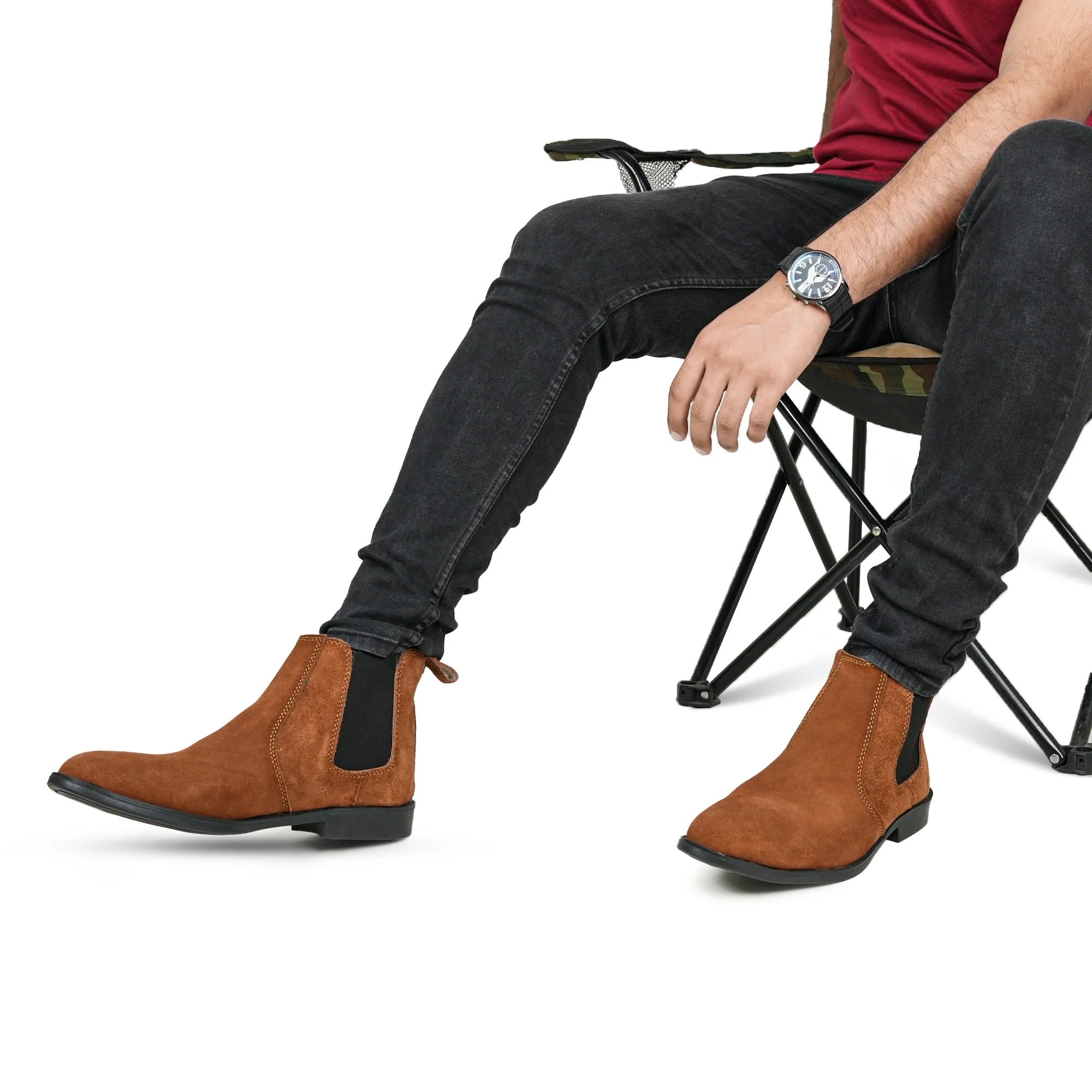 Velour Brown Suede Chelsea